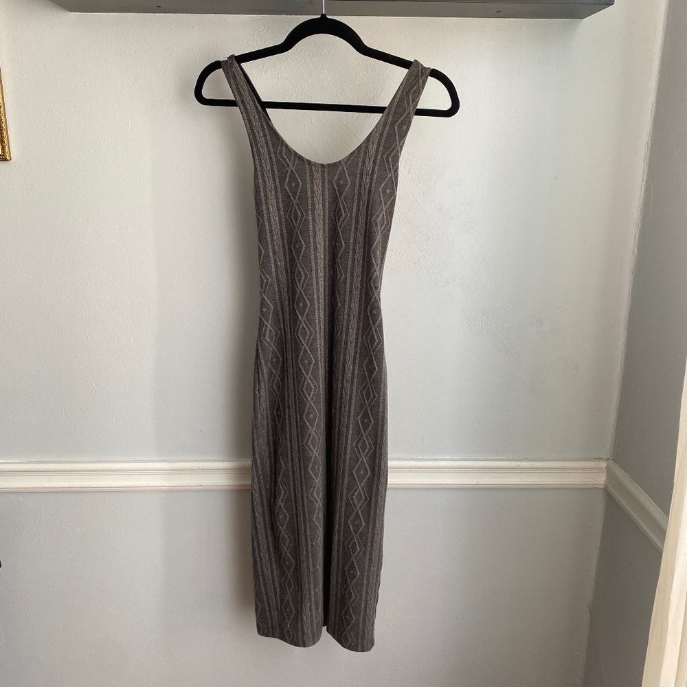 ASTR Open Back Body Con Gray Dress. Women's Size S.